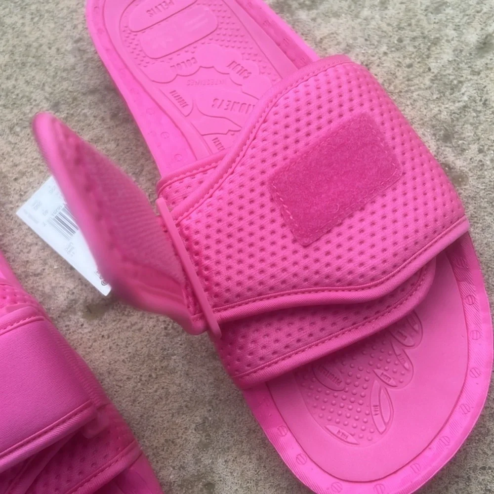 Adidas x Pharrell Williams Chanceletas HU Men's Pink Slip on Slides Size 11 NWT